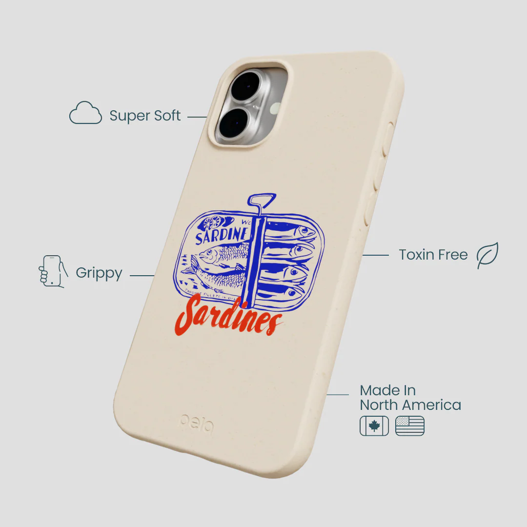 Seashell Sardines iPhone 16 Plus Case - Image 4
