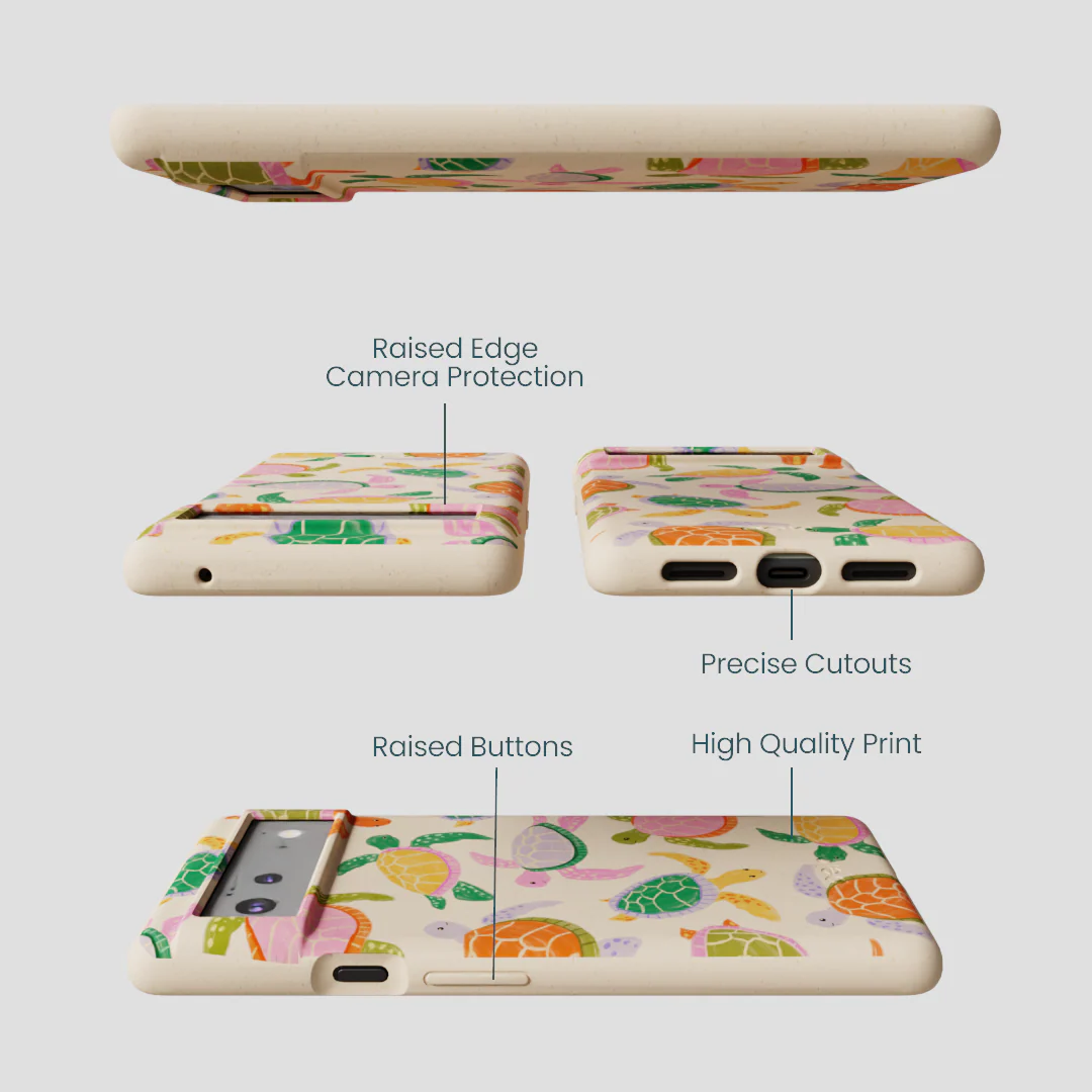 Seashell Sea Turtle Party Google Pixel 6a Case - Image 3