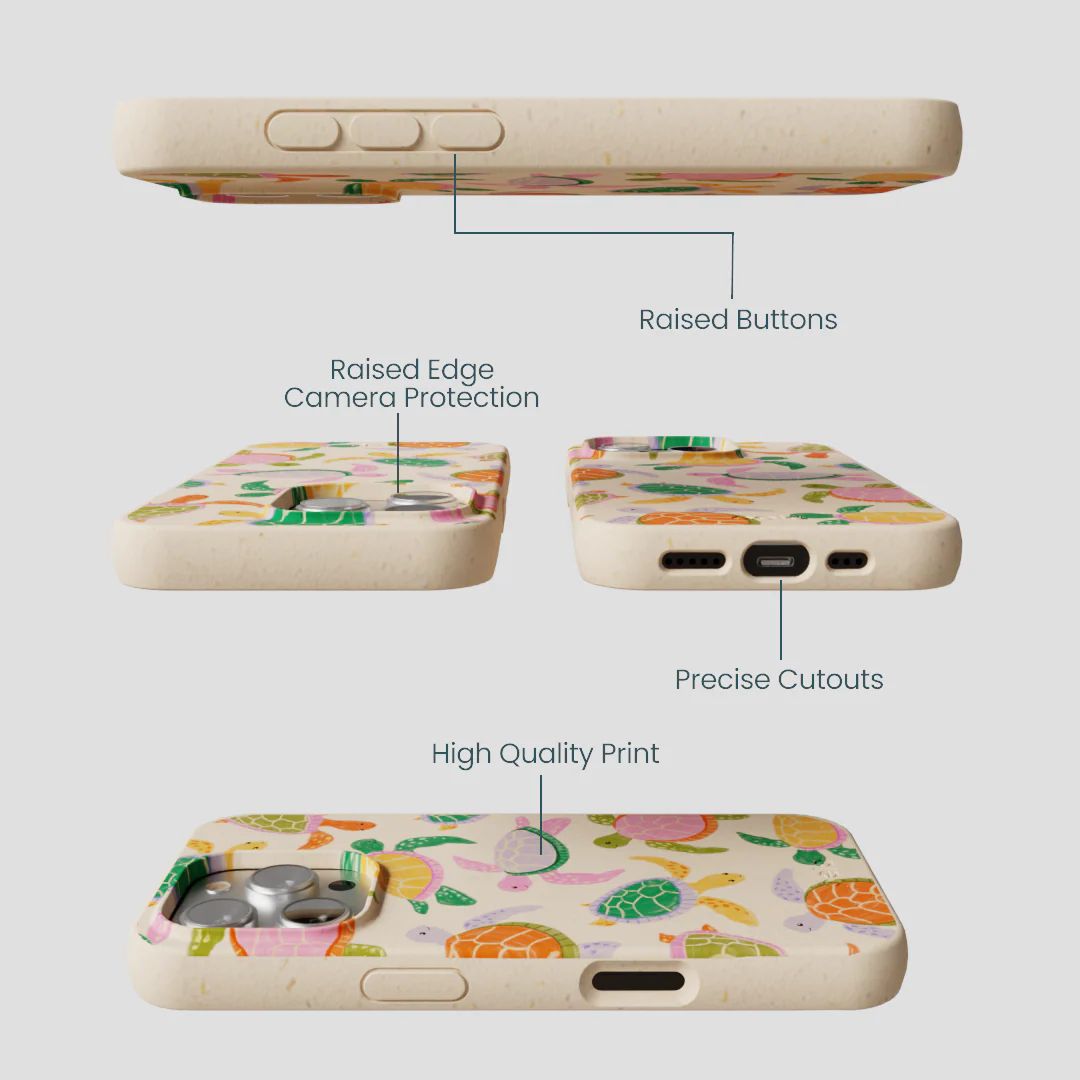 Seashell Sea Turtle Party iPhone 16 Pro Case - Image 3