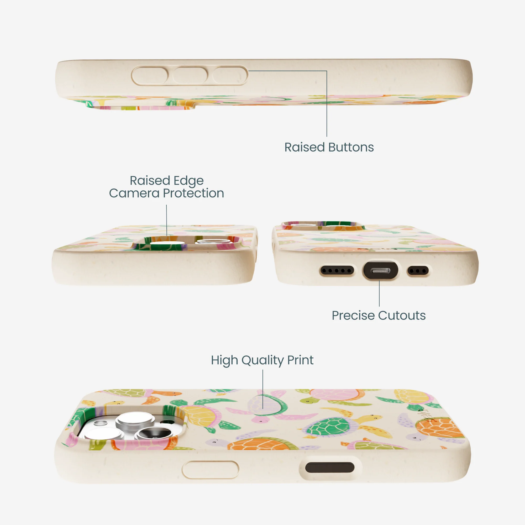 Seashell Sea Turtle Party iPhone 16 Pro Max Case - Image 3