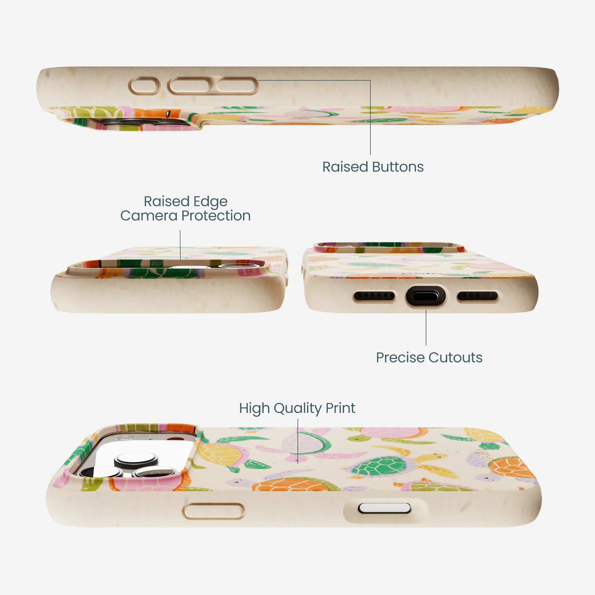 Seashell Sea Turtle Party iPhone 17 Pro Max Case - Image 3