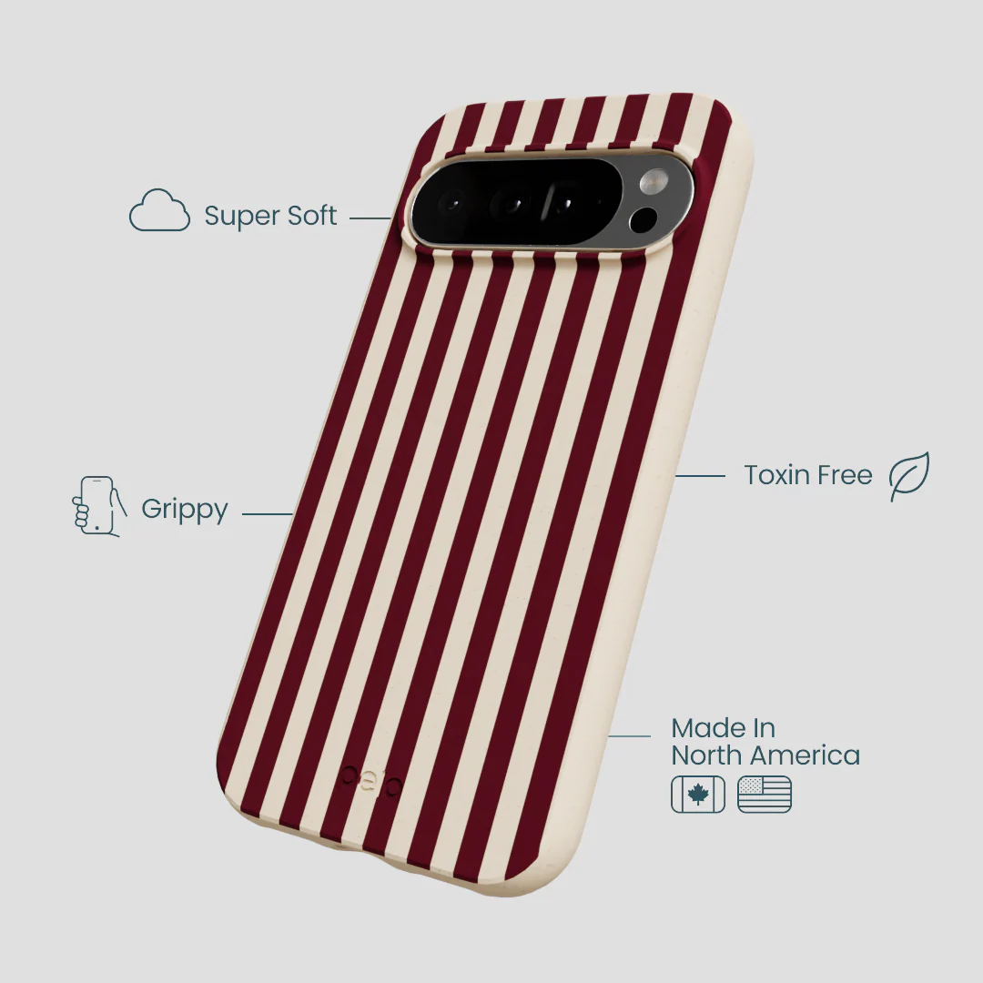 Seashell Small Wine Stripes Google Pixel 10 Pro XL Case - Image 3