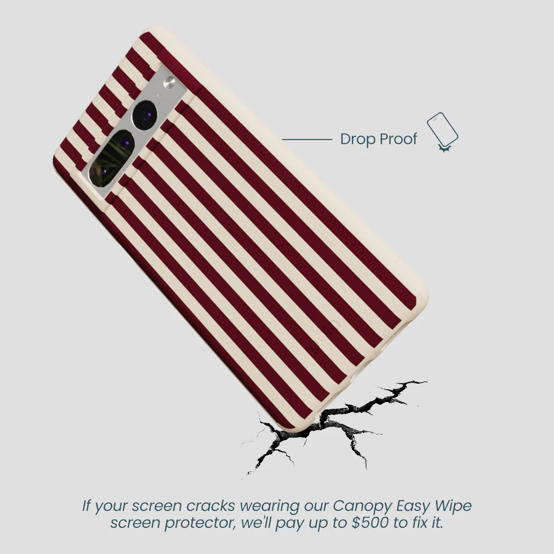 Seashell Small Wine Stripes Google Pixel 7 Pro Case - Image 4