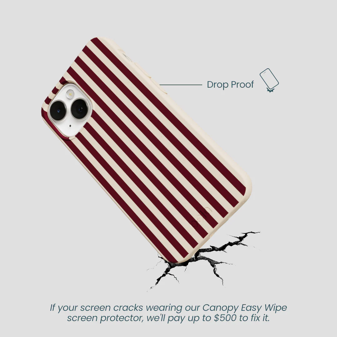 Seashell Small Wine Stripes iPhone 13 Case - Image 5