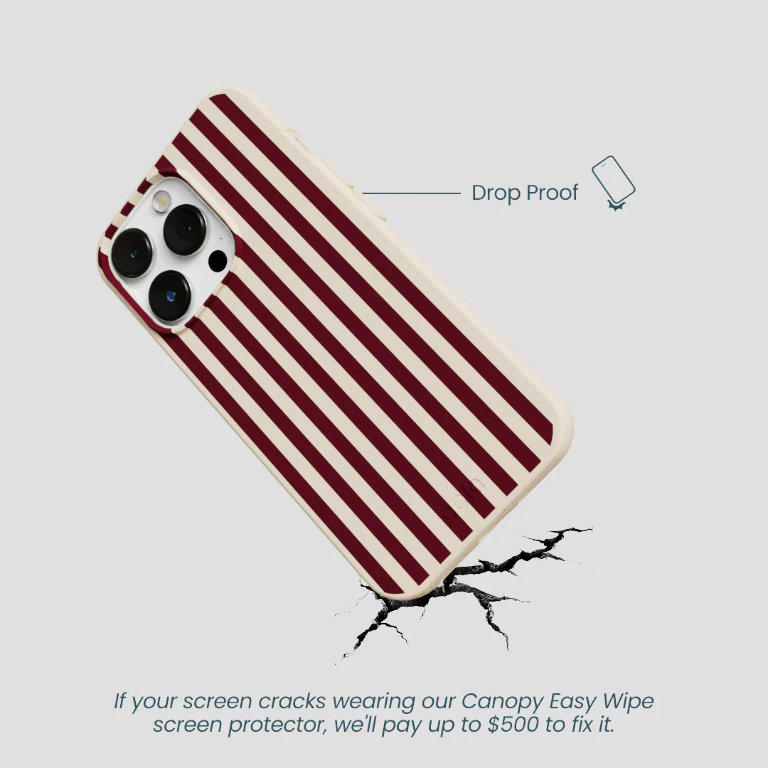 Seashell Small Wine Stripes iPhone 13 Pro Case - Image 5
