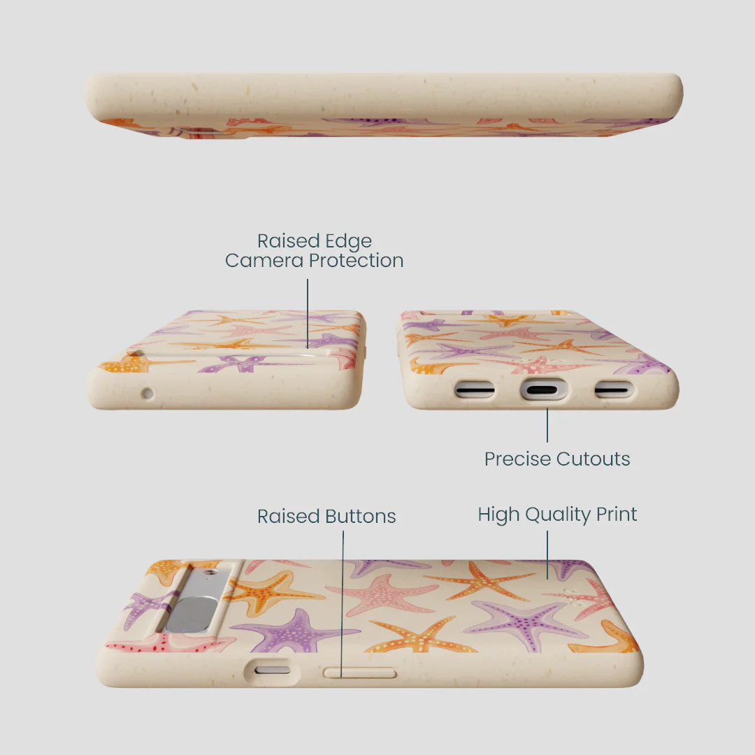 Seashell Starfish Parade Google Pixel 7a Case - Image 3