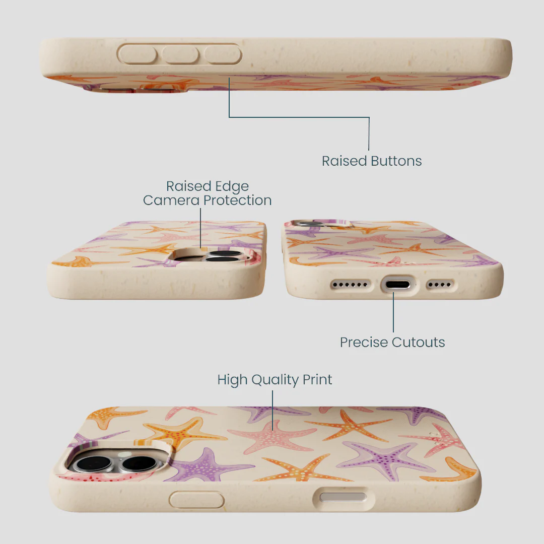 Seashell Starfish Parade iPhone 16 Plus Case - Image 3