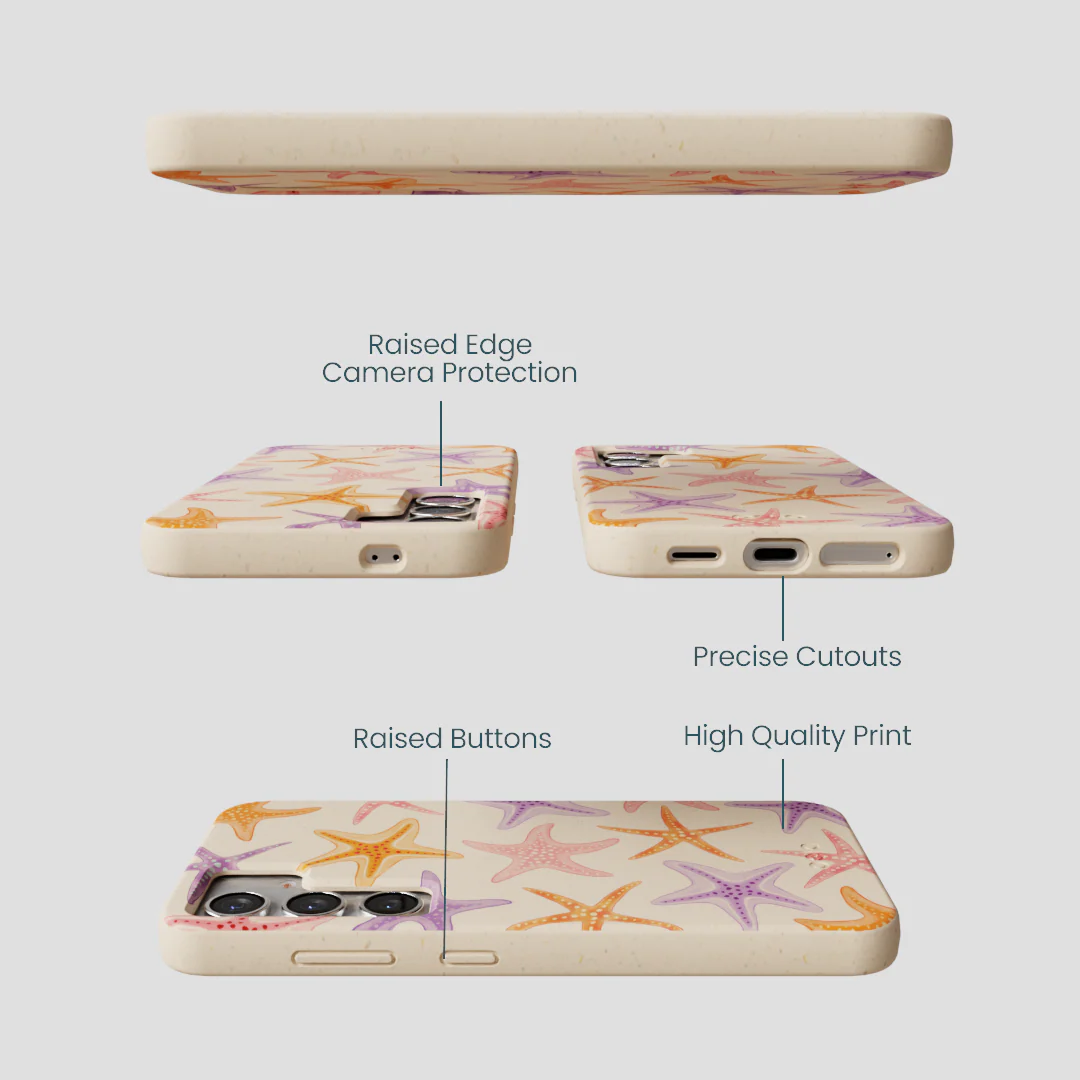 Seashell Starfish Parade Samsung Galaxy S25 Case - Image 3