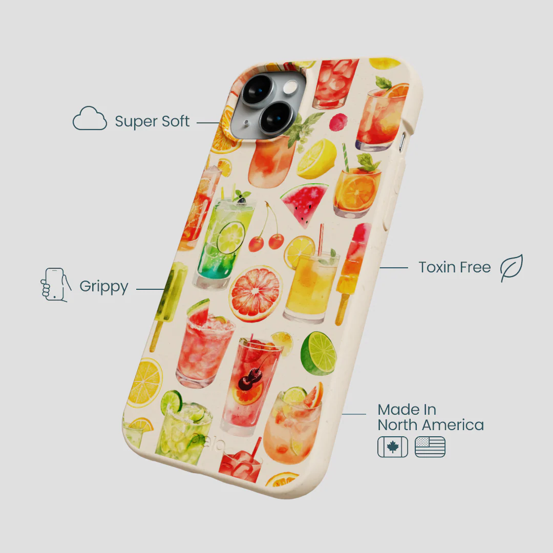 Seashell Sunset Sips iPhone 14 Plus Case - Image 4