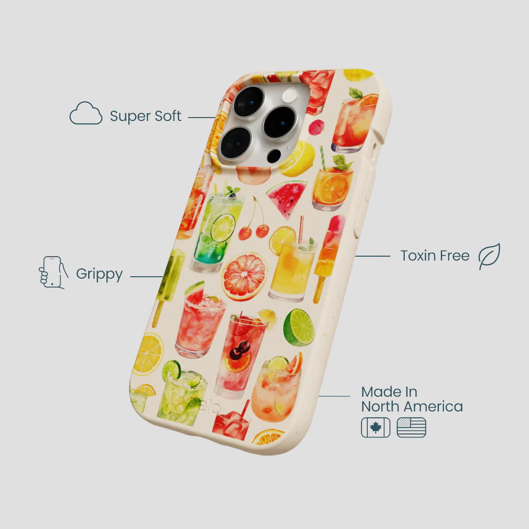 Seashell Sunset Sips iPhone 14 Pro Case - Image 4