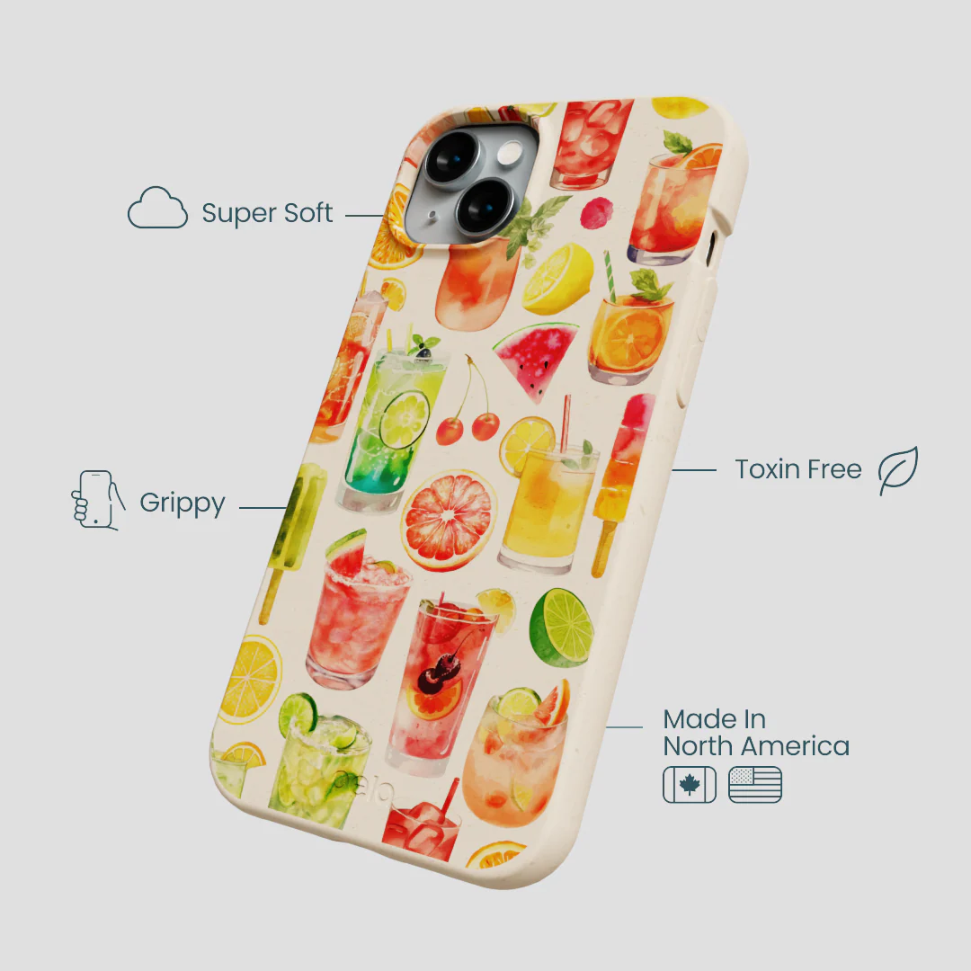 Seashell Sunset Sips iPhone 15 Plus Case - Image 4