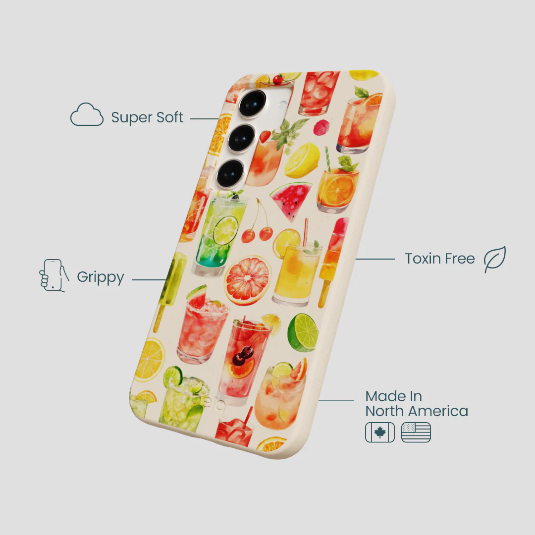 Seashell Sunset Sips Samsung Galaxy S24 Case - Image 4