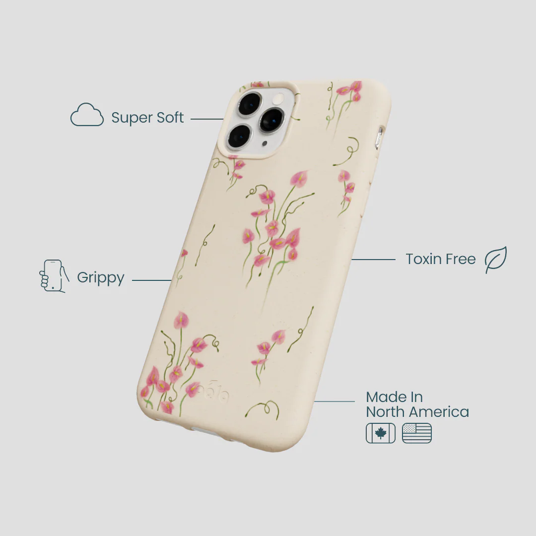 Seashell Sweet Anthuriums iPhone 11 Pro Case - Image 4