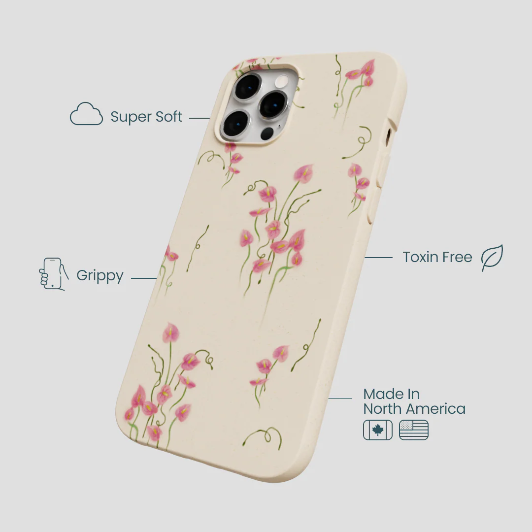 Seashell Sweet Anthuriums iPhone 12 Pro Max Case - Image 4