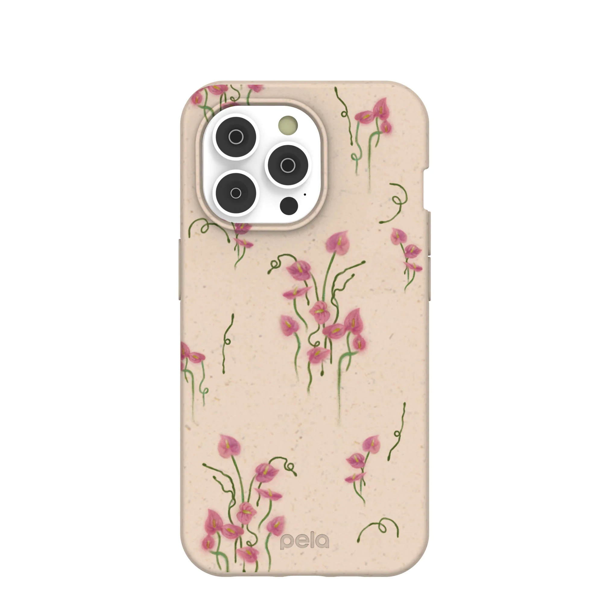 Seashell Sweet Anthuriums iPhone 14 Pro Case