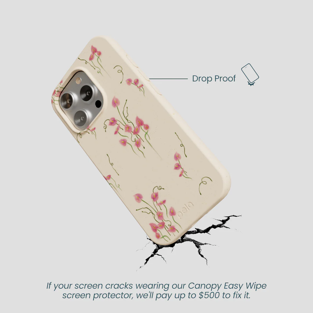 Seashell Sweet Anthuriums iPhone 16 Pro Case - Image 5