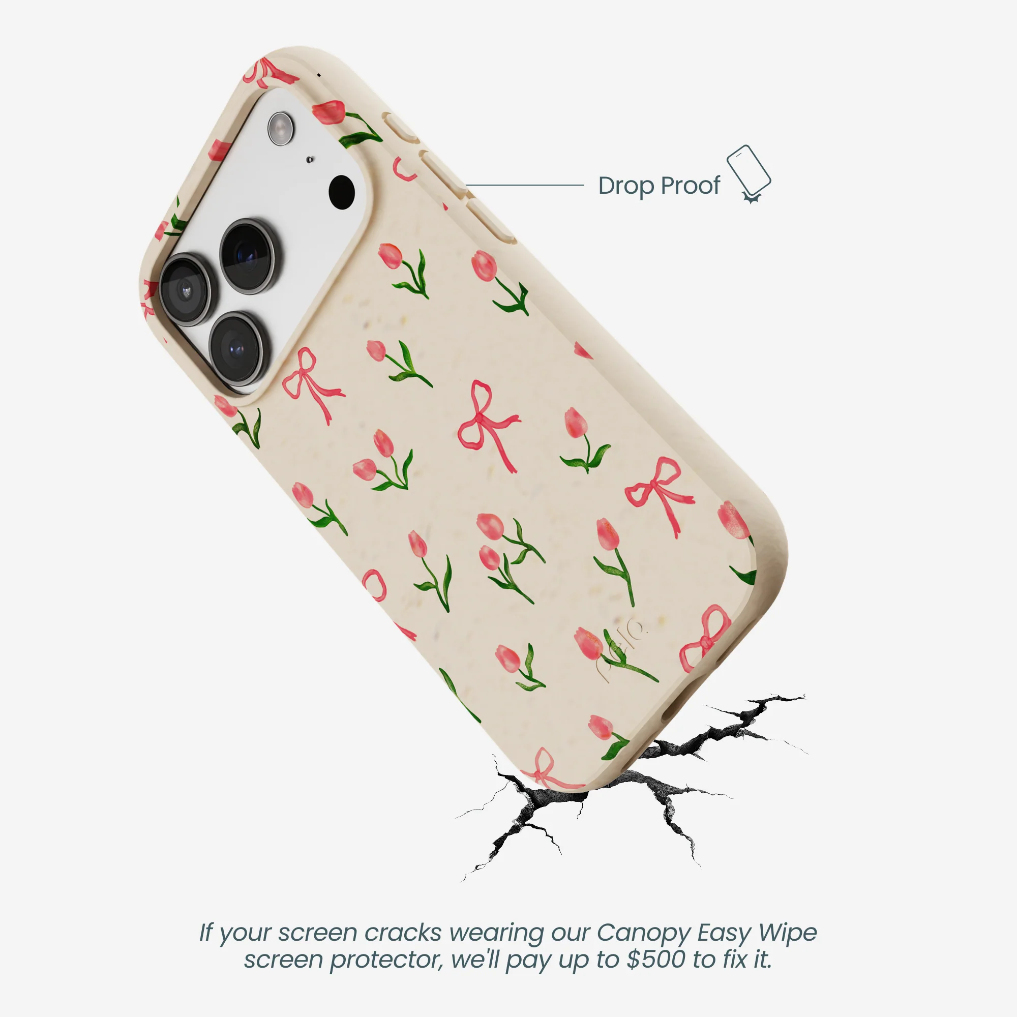 Seashell Tulip Bliss iPhone 17 Pro Case - Image 5