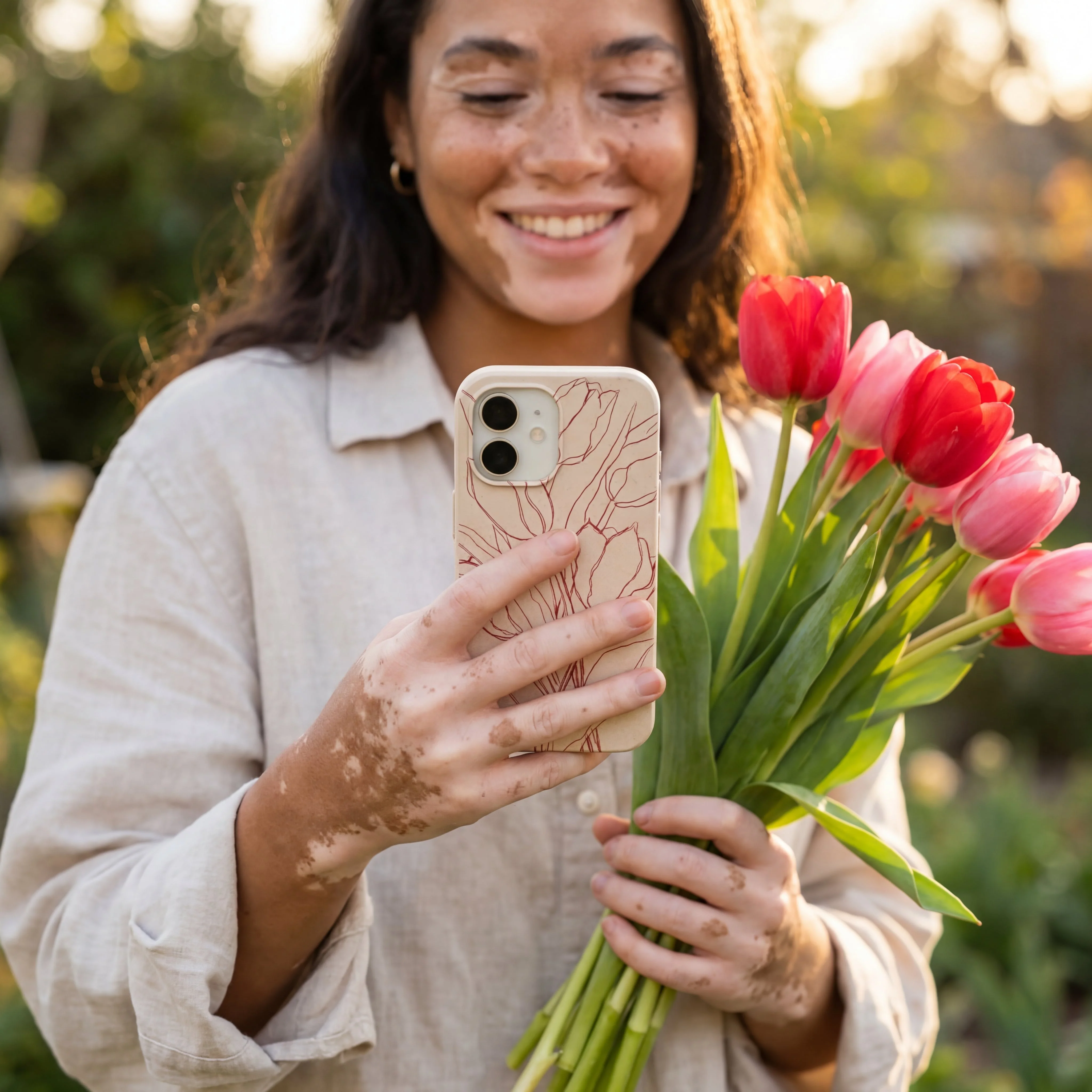 Seashell Tulip Bouquet iPhone 17 Pro Case - Image 2
