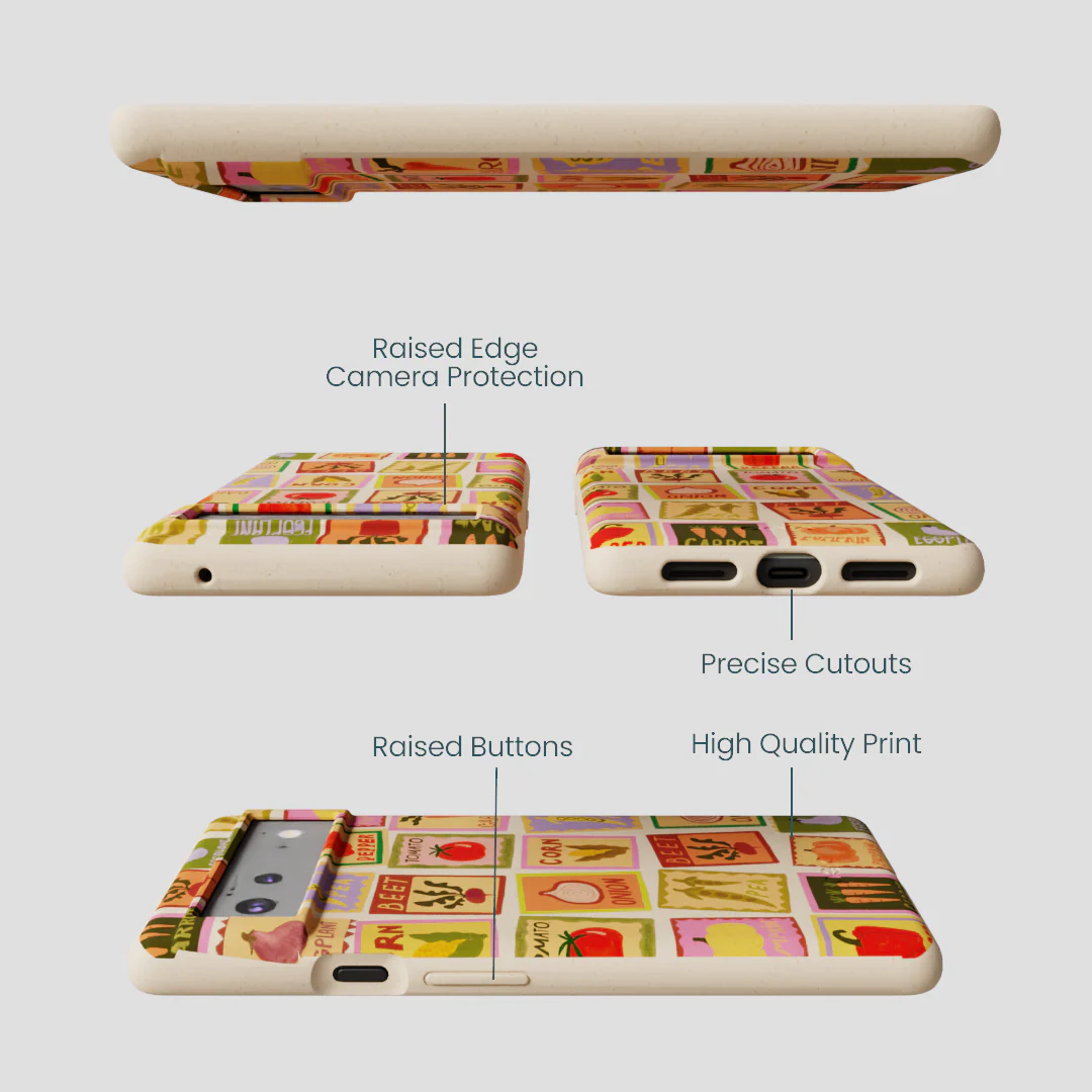 Seashell Veggie Packets Google Pixel 6a Case - Image 2