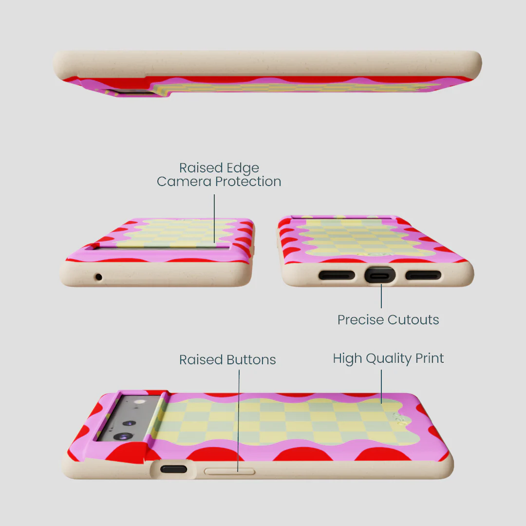 Seashell Warp Grid Google Pixel 6a Case - Image 2