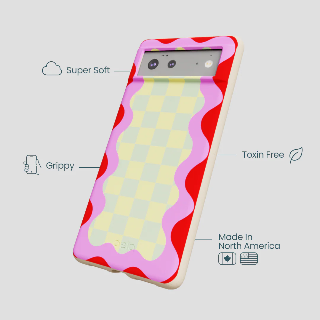 Seashell Warp Grid Google Pixel 6a Case - Image 3