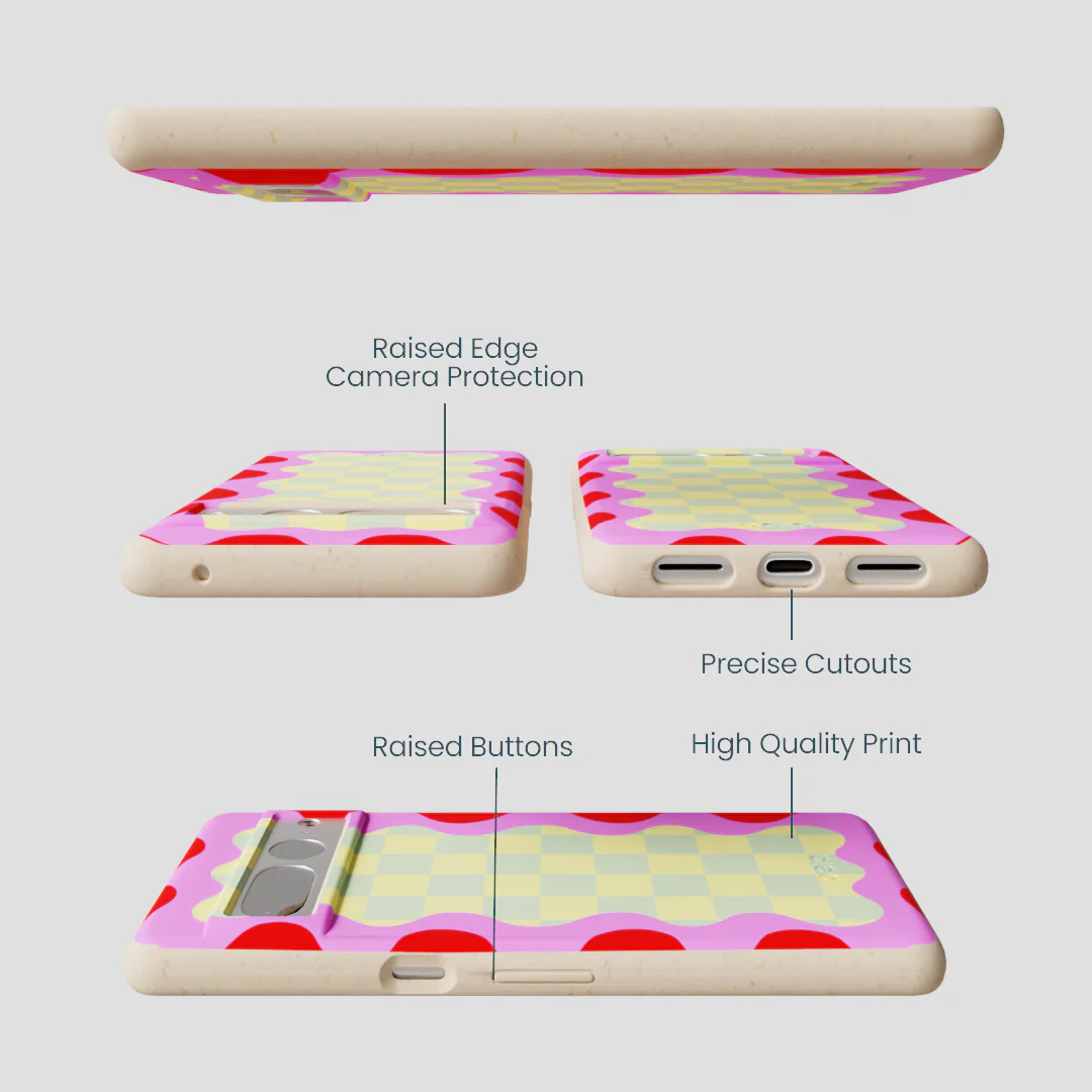 Seashell Warp Grid Google Pixel 7 Pro Case - Image 2