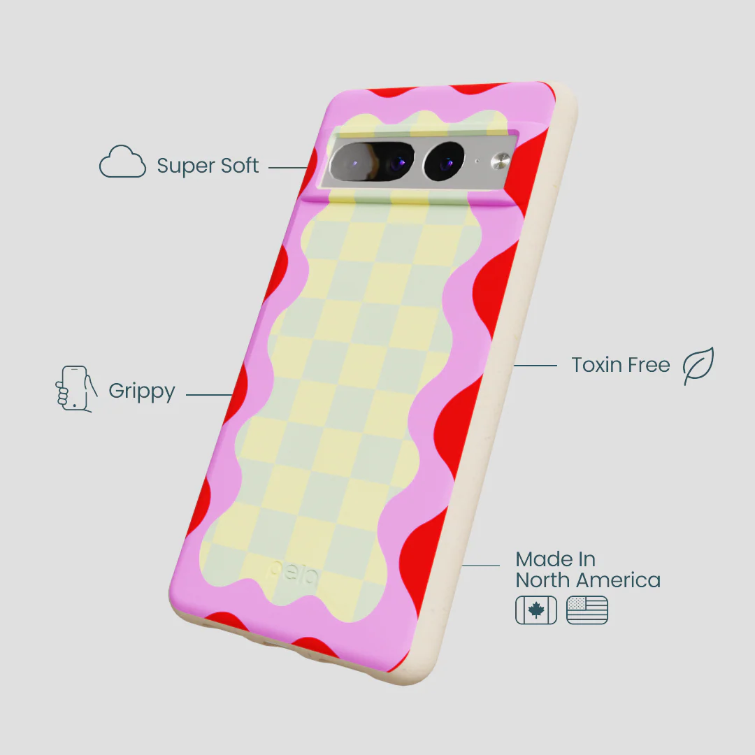 Seashell Warp Grid Google Pixel 7 Pro Case - Image 3