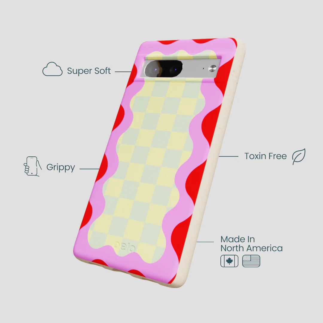 Seashell Warp Grid Google Pixel 7a Case - Image 3