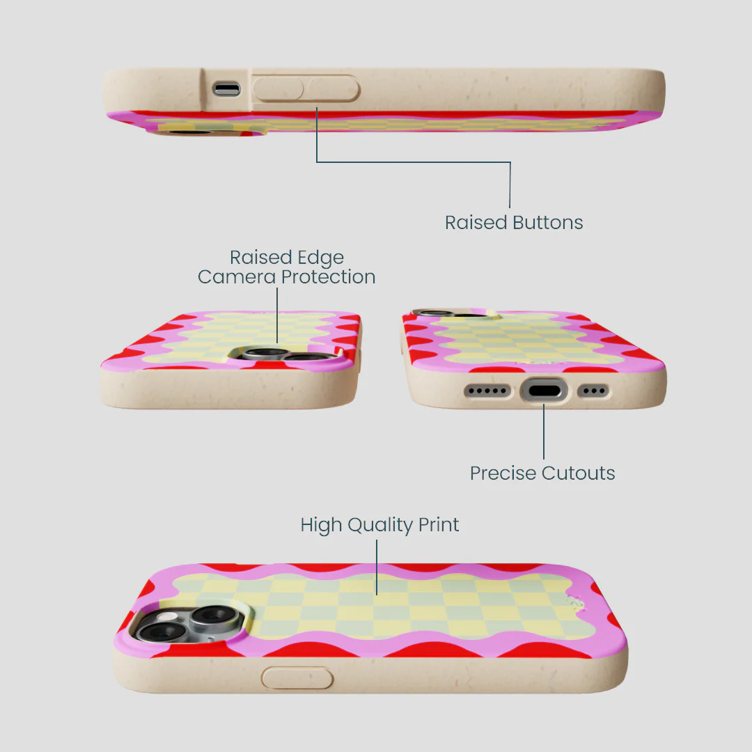 Seashell Warp Grid iPhone 14 Case - Image 3