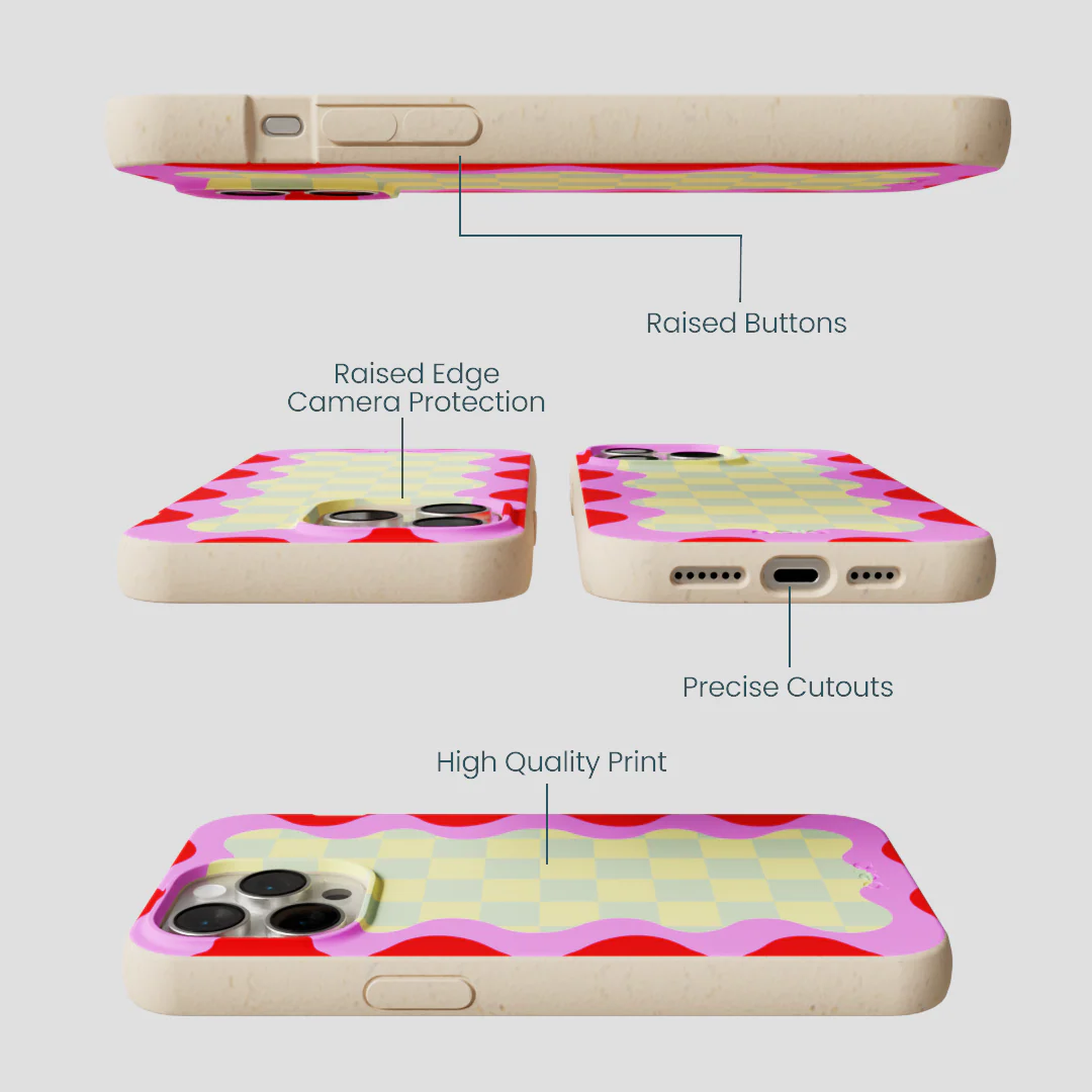 Seashell Warp Grid iPhone 14 Pro Max Case - Image 3