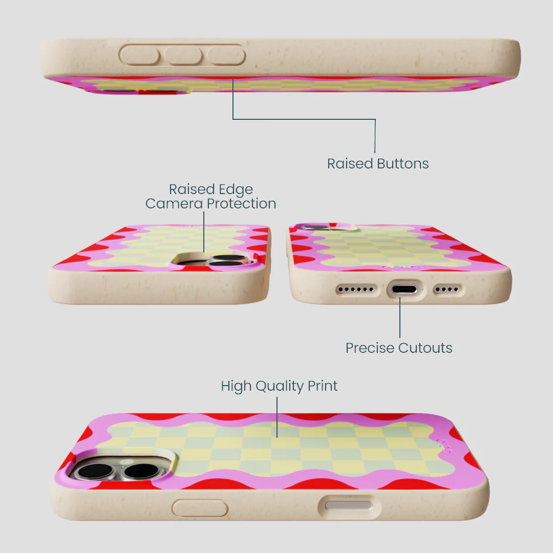 Seashell Warp Grid iPhone 16 Plus Case - Image 3
