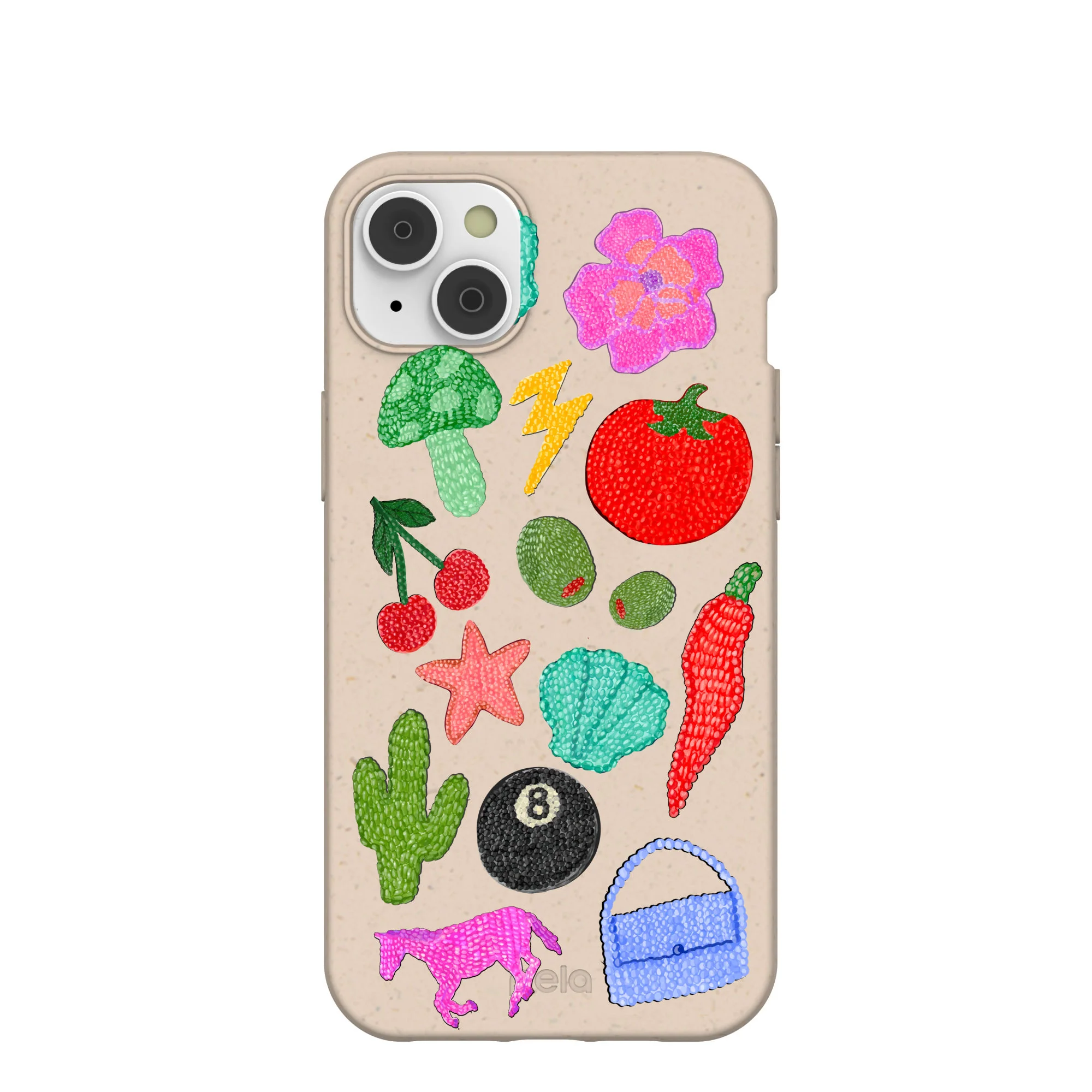 Seashell Whimsy Brooches iPhone 14 Plus Case