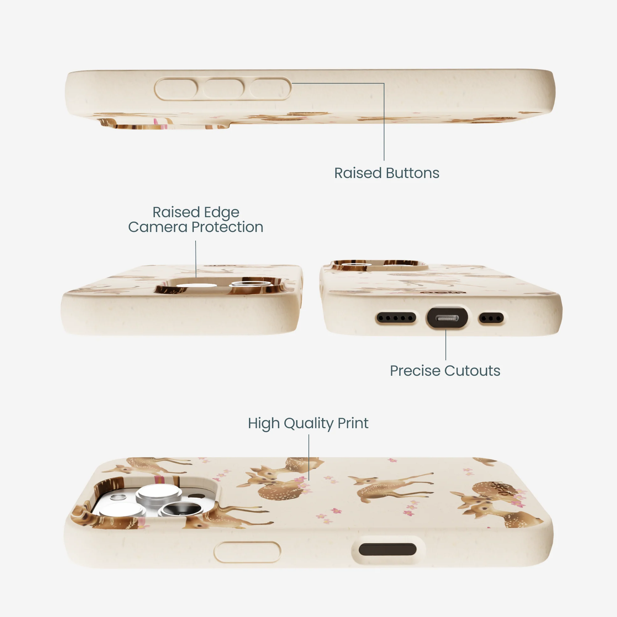 Seashell Whimsy Deer iPhone 16 Pro Max Case - Image 3