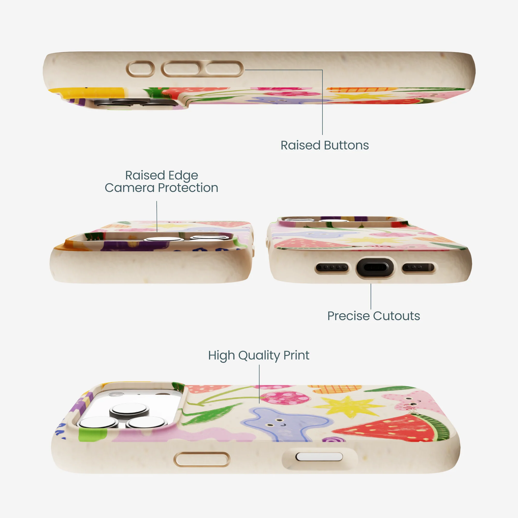 Seashell Whimsy Shapes iPhone 17 Pro Case - Image 3